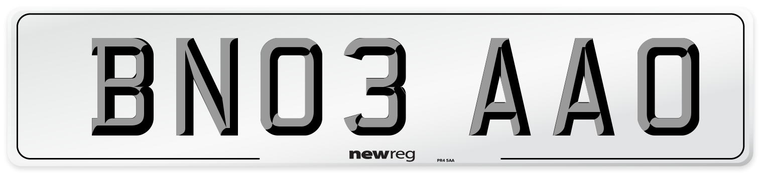 BN03 AAO Number Plate from New Reg